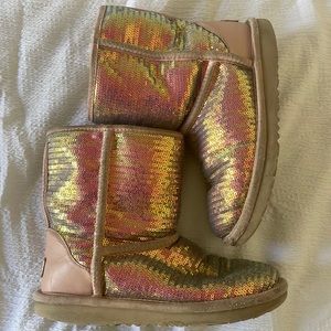 Girls sequin ugg boots